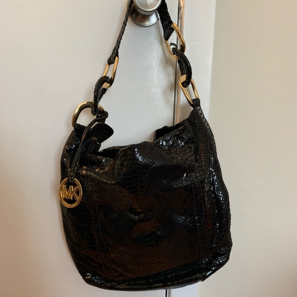 Michel Kors Black snakeskin bag